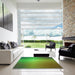 Square Patterned Seaweed Green Rug in a Living Room, pat786grn