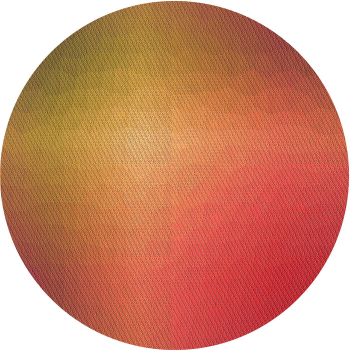 Square Patterned Orange Rug, pat786org