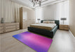 Patterned Purple Rug in a Bedroom, pat786pur