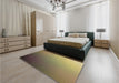 Patterned Metallic Gold Rug in a Bedroom, pat787brn