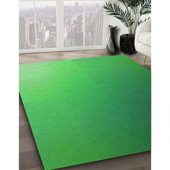 Machine Washable Transitional Neon Green Rug in a Family Room, wshpat787grn