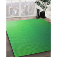 Patterned Neon Green Rug, pat787grn