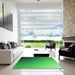 Machine Washable Transitional Neon Green Rug in a Kitchen, wshpat787grn