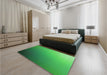 Patterned Neon Green Rug in a Bedroom, pat787grn