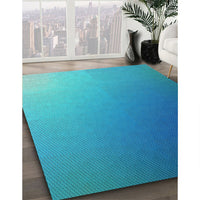 Patterned Blue Rug, pat787lblu