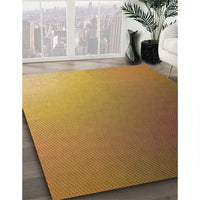 Patterned Saddle Brown Rug, pat787org