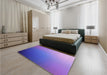 Patterned Purple Mimosa Purple Rug in a Bedroom, pat787pur