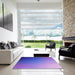 Square Patterned Purple Mimosa Purple Rug in a Living Room, pat787pur