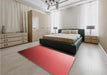 Patterned Red Rug in a Bedroom, pat787rd