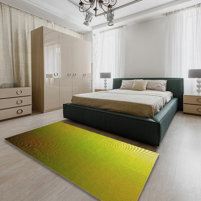 Patterned Oak Brown Rug in a Bedroom, pat787yw