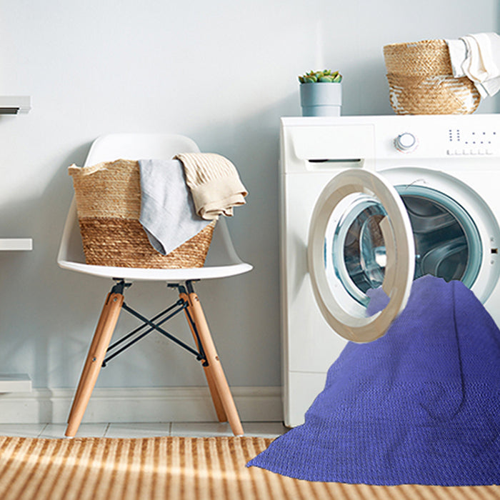 Machine Washable Transitional Purple Mimosa Purple Rug in a Washing Machine, wshpat788blu