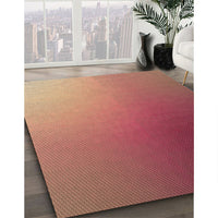 Patterned Bright Maroon Red Rug, pat788brn