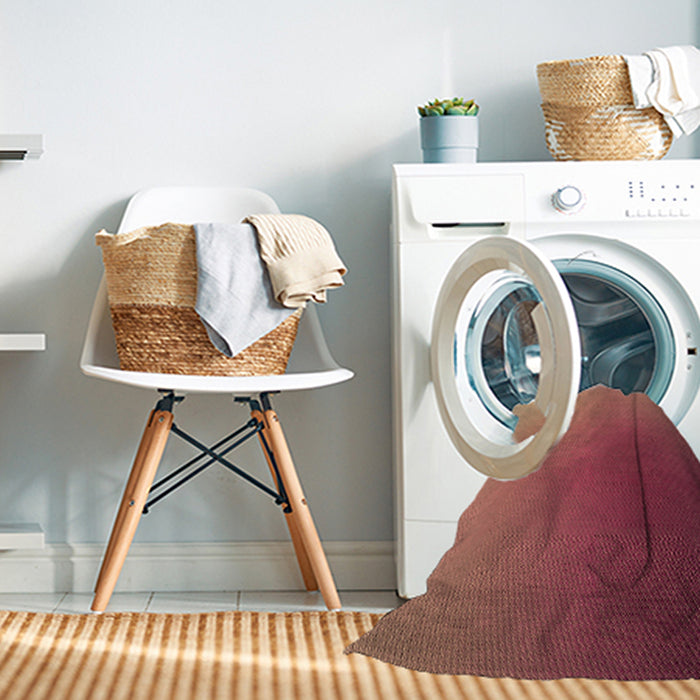 Machine Washable Transitional Bright Maroon Red Rug in a Washing Machine, wshpat788brn