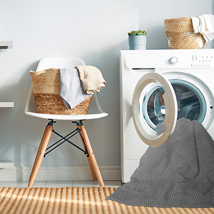 Machine Washable Transitional Smokey Gray Rug in a Washing Machine, wshpat788gry