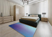 Patterned Crystal Blue Rug in a Bedroom, pat788lblu