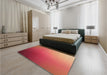 Patterned Orange Rug in a Bedroom, pat788org