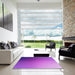 Square Patterned Purple Rug in a Living Room, pat788pur