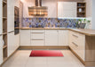 Patterned Red Rug in a Kitchen, pat788rd