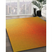 Patterned Neon Red Rug, pat788yw