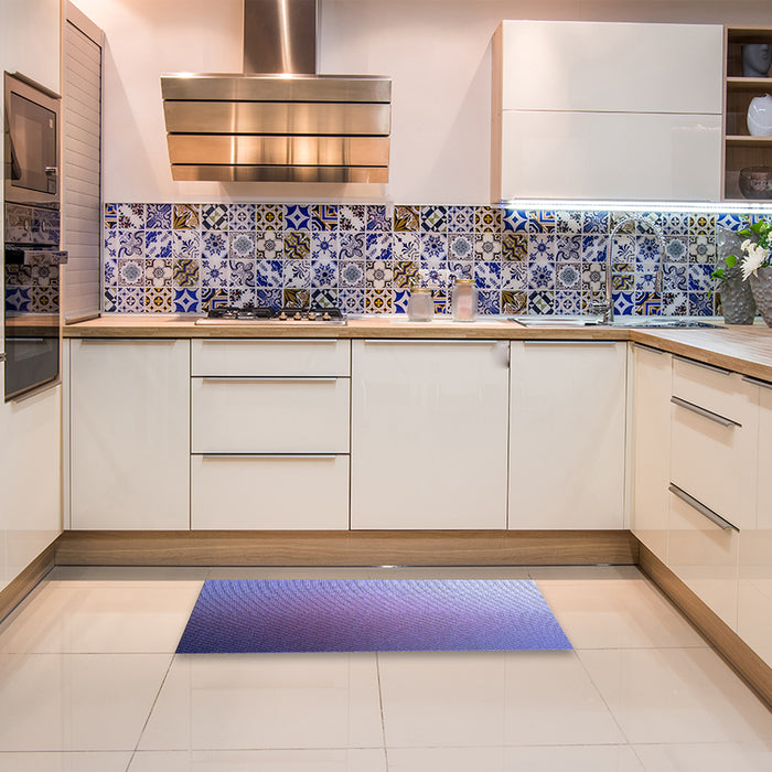 Patterned Amethyst Purple Rug in a Kitchen, pat789blu