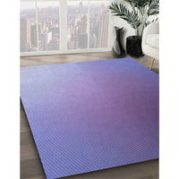 Patterned Amethyst Purple Rug, pat789blu