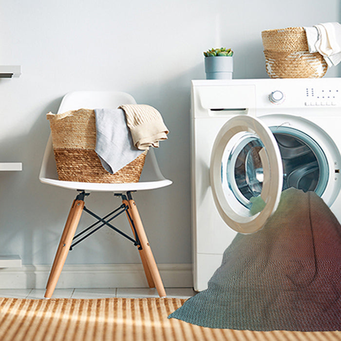 Machine Washable Transitional Dark Sea Green Rug in a Washing Machine, wshpat789lblu