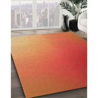 Patterned Orange Rug, pat789org