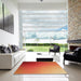 Machine Washable Transitional Orange Rug in a Kitchen, wshpat789org