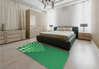 Patterned Forest Green Rug, pat79grn