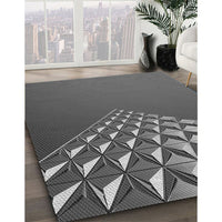 Patterned Black Rug, pat79gry