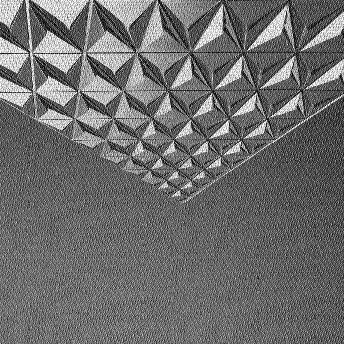 Round Patterned Black Rug, pat79gry