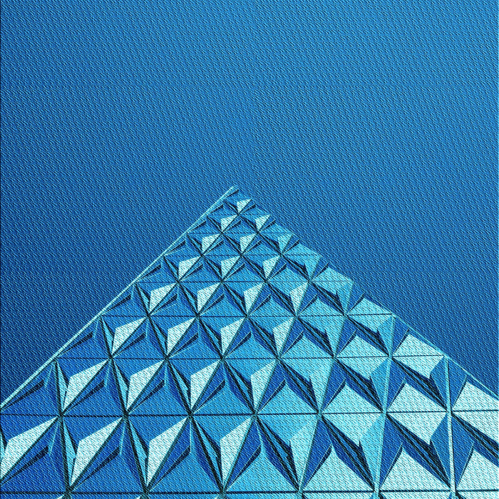 Square Patterned Bright Navy Blue Rug in a Living Room, pat79lblu