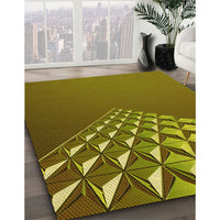 Patterned Dark Bronze Brown Rug, pat79yw