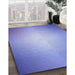 Machine Washable Transitional Sky Blue Rug in a Family Room, wshpat790blu