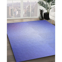 Patterned Sky Blue Rug, pat790blu