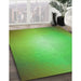 Machine Washable Transitional Dark Lime Green Rug in a Family Room, wshpat790grn
