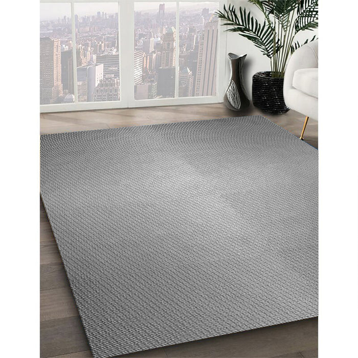 Patterned Silver Gray Rug in Family Room, pat790gry