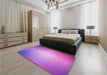 Patterned Violet Purple Rug in a Bedroom, pat790pur