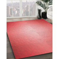 Patterned Ruby Red Rug, pat790rd