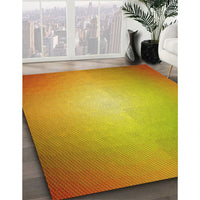 Patterned Deep Yellow Rug, pat790yw