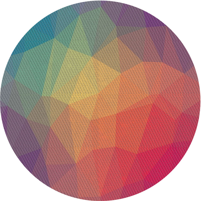 Square Machine Washable Transitional Bright Maroon Red Rug, wshpat791