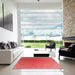 Machine Washable Transitional Red Rug in a Kitchen, wshpat792rd