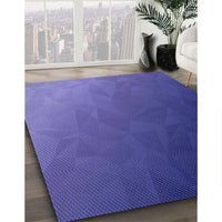 Patterned Light Slate Blue Rug, pat793blu