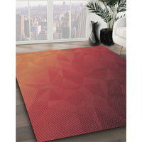 Patterned Red Rug, pat793brn