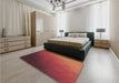 Patterned Red Rug in a Bedroom, pat793brn