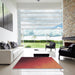 Square Patterned Red Rug in a Living Room, pat793brn