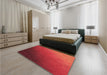 Patterned Red Rug in a Bedroom, pat793org