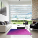 Square Patterned Crimson Purple Rug in a Living Room, pat793pur