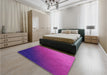 Patterned Crimson Purple Rug in a Bedroom, pat793pur