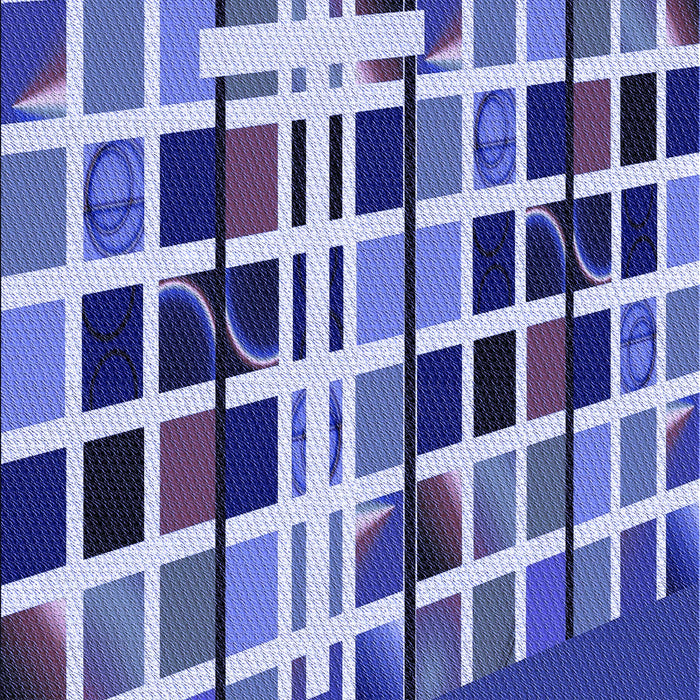 Patterned Jeans Blue Rug, pat794blu